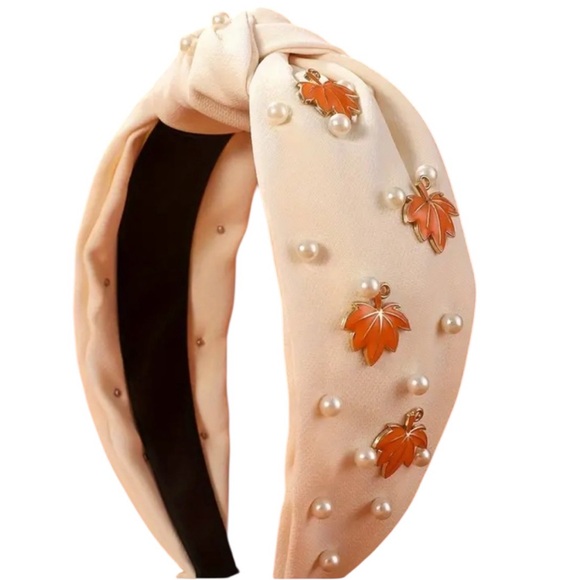 Accessories - 🔥 Clearance 🔥 Fall Leaves & Faux Pearls Knotted Headband